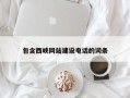 鄂州包含西峡网站建设电话的词条